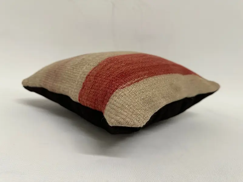 12x12 Beige Pillow, Kilim Cushion Sham, Cushion Case, Handmade Kilim Cushion, Wholesale Pillow Case, Handmade Rug Seat Pillow Case, Pillow for Sofa - 6