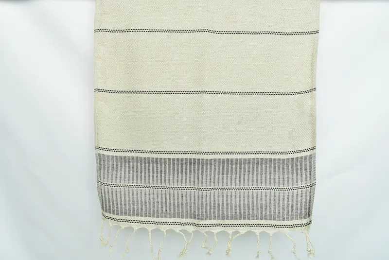 Handmade Gift, Gym Towel, Turkish Towel Hand Towel, Turkish Tea Towel, Employee Gifts, Personalized Gift, Organic Towel, 40x20 Linen Striped Towel - 8