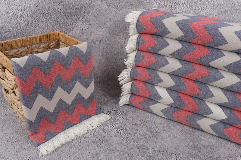 Personalized Wedding Gift For Couple, Decorative Towel, 64x34 Cotton Chevron Towel, Best Beach Towel, Personalized Gifts, Gym Towel, Fouta towel - 4