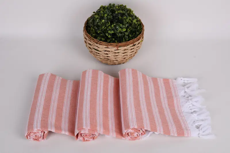 Bridesmaid Gifts, Boyfriend Christmas Gift, Absorbent Turkish towel, Gym Towel, Turkish Towel Beach, 70x40 Cotton Striped Towel, Beach Wedding Favor - 8