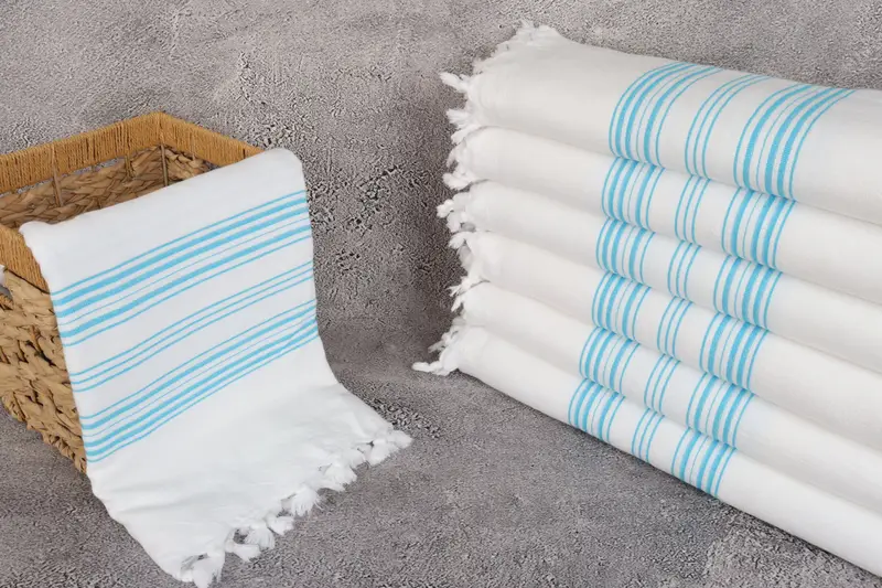Organic Beach Towel, Monogram Beach Towel, Best Friend Gift, Monogrammed Beach Towel, Bridesmaid Favors, 70x40 Cotton Striped Terry Towel - 3