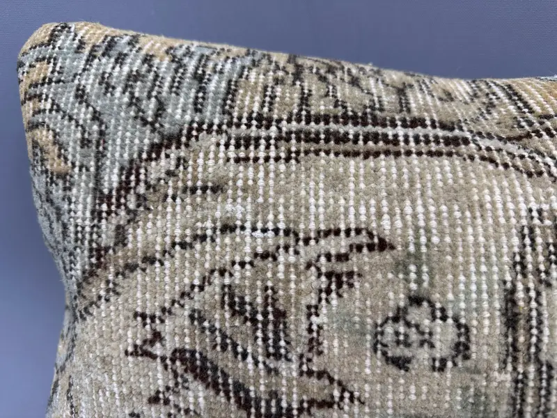 Interior Designer Pillow, Pillow Cover, Kilim Cushion Sham, Comfy Throw Cushion Cover, 12x20 Beige Pillow, Sustainable Pillow, Pillow for Couch - 5