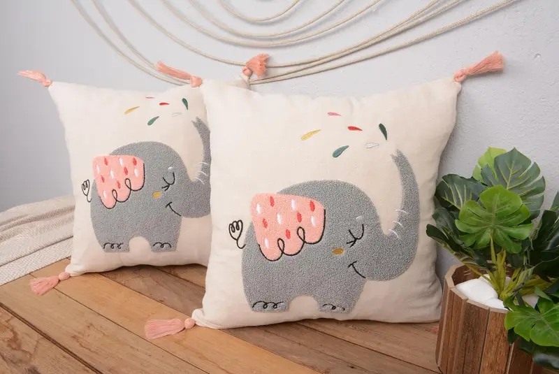 Almohada de lanzamiento bordada del suroeste hecha a mano, cojín vintage