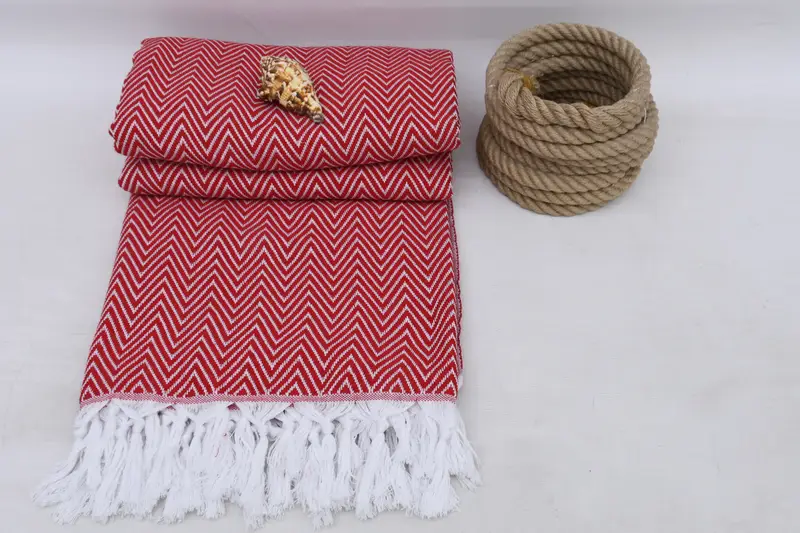 Housewarming Gift, Bachelorette Party Favors, 96x80 Cotton Chevron Towel, Monogram Blanket, Gift For Best Friend, Oversized Beach Towel - 8