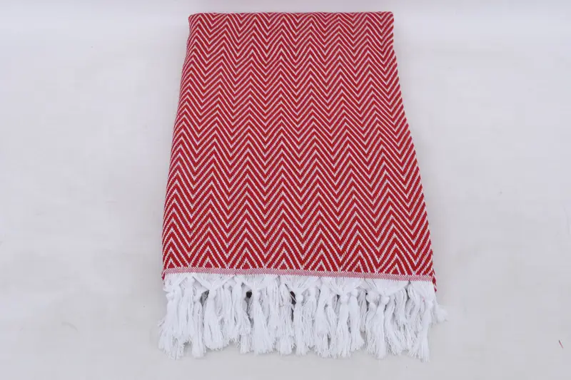 Housewarming Gift, Bachelorette Party Favors, 96x80 Cotton Chevron Towel, Monogram Blanket, Gift For Best Friend, Oversized Beach Towel - 5