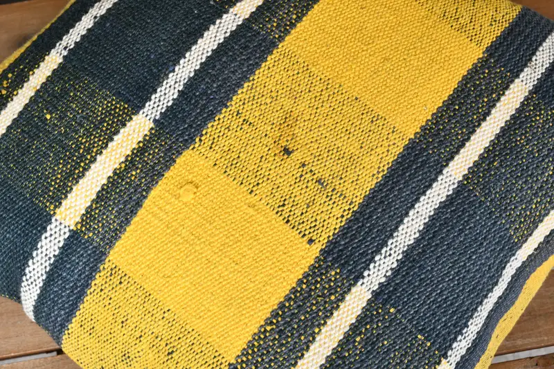 Gift Pillow, Pillow Sham, Pillow for Sofa, Cotton Pillow, 18x18 Yellow Pillow, Patio Pillow Sham, Boho Pillow, Nautical Throw Cushion - 4