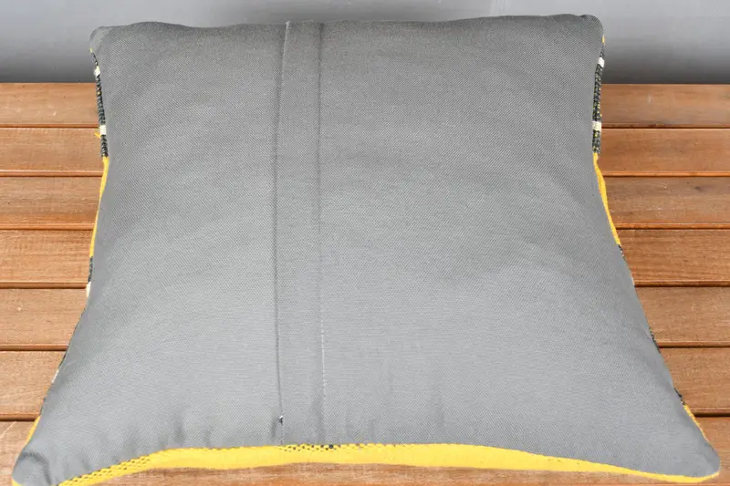 Gift Pillow, Pillow Sham, Pillow for Sofa, Cotton Pillow, 18x18 Yellow Pillow, Patio Pillow Sham, Boho Pillow, Nautical Throw Cushion - 5