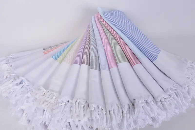 Hammam towel, Best Friend Wedding Gift, Decorative Towel, Holiday Towel, Best Beach Towel, Unique Gift, Absorbent towel, 70x40 Cotton Striped Towel - 4