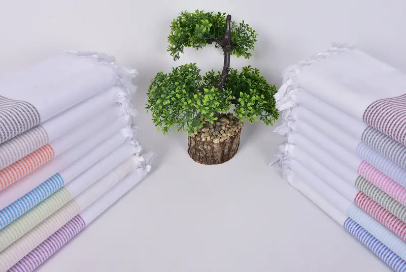 Hammam towel, Best Friend Wedding Gift, Decorative Towel, Holiday Towel, Best Beach Towel, Unique Gift, Absorbent towel, 70x40 Cotton Striped Towel - 3
