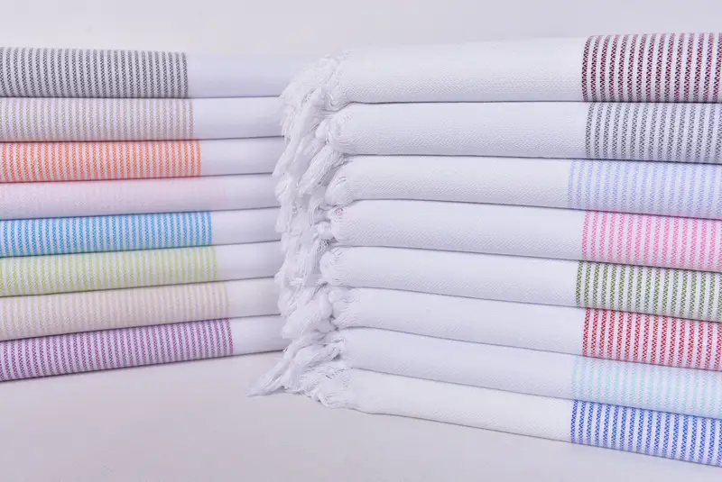 Hammam towel, Best Friend Wedding Gift, Decorative Towel, Holiday Towel, Best Beach Towel, Unique Gift, Absorbent towel, 70x40 Cotton Striped Towel - 1