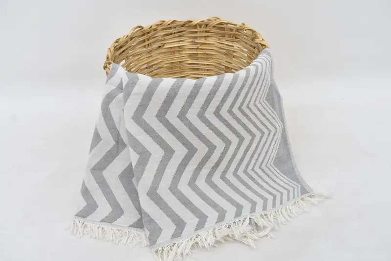 Decorative Towel, Best Friend Christmas Gift, Personalized Gift, Monogrammed Hand Towel, 40x24 Cotton Zigzag Design Towel, Spa Towel, Wedding Favors