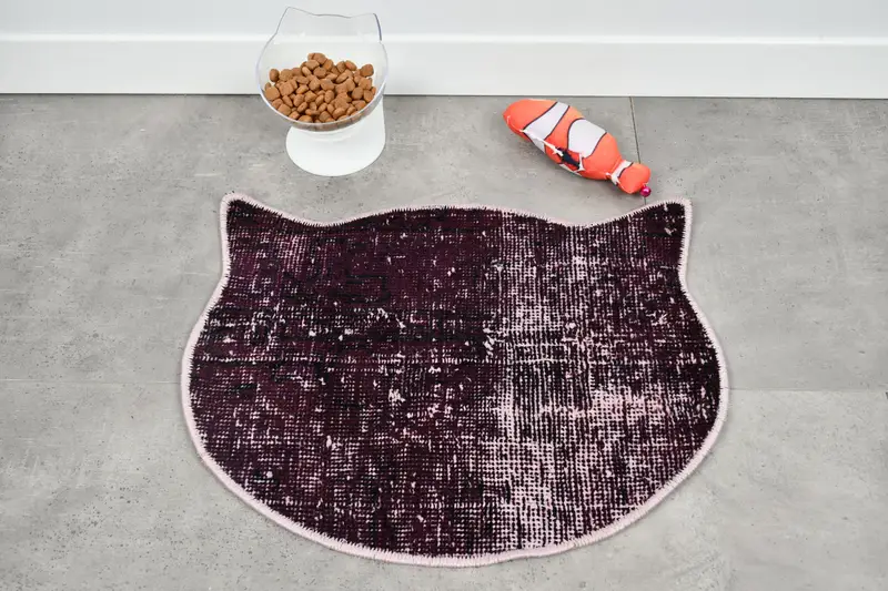 Rahat Kahverengi ve Bej Pamuklu Evcil Hayvan Matı, Orta Boy Emici Ped