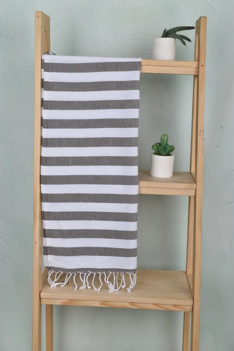 Kitchen Towel, Summer Towel, Bridal Shower Favor, Handmade Gift, Turkish Tea Towel, 44x20 Cotton Striped Towel, Embroidery Towel, Small Bath Towels - 8