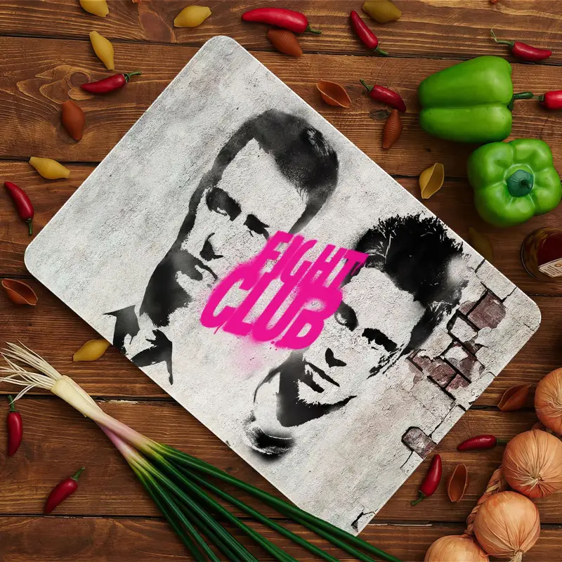 Tempered Glass Cutting Board with Anti-Slip Feet for Kitchen