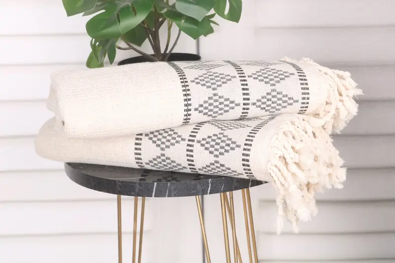 70x36 Linen Kilim Design Towel, Boyfriend Christmas Gift, Bachelorette Party Gifts Bridesmaids, Oversized Beach Towel, Bath towel, Housewarming Gift - 3