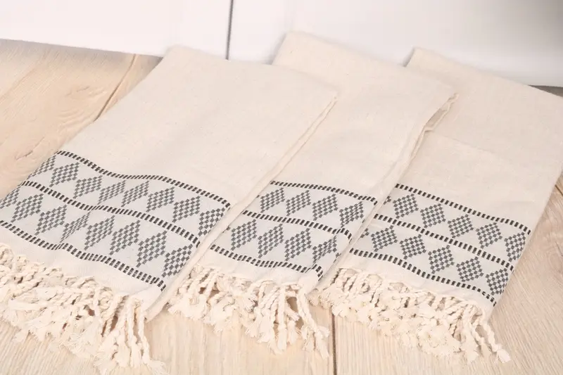 70x36 Linen Kilim Design Towel, Boyfriend Christmas Gift, Bachelorette Party Gifts Bridesmaids, Oversized Beach Towel, Bath towel, Housewarming Gift - 6
