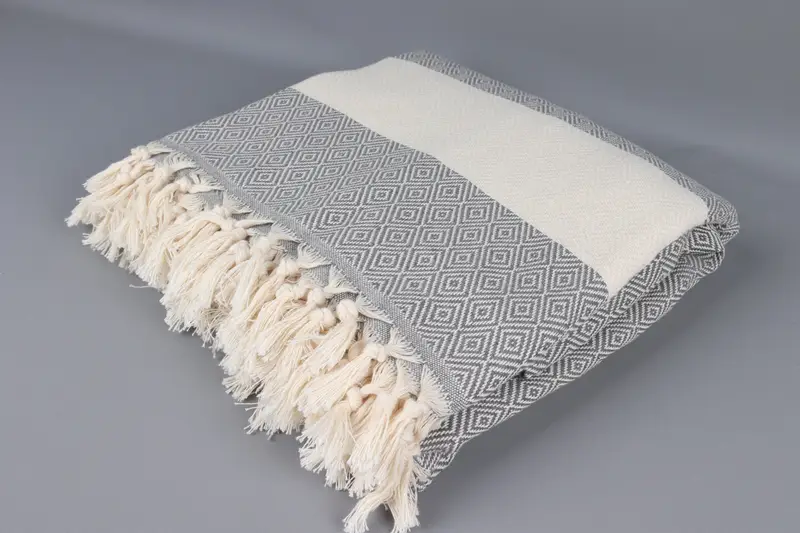 96x80 Cotton Diamond Towel, Woven Throw Blanket, Personalized Gifts, Custom Wedding Gifts, Shower Curtain, Halloween Bachelorette Party, Couch Throw - 6