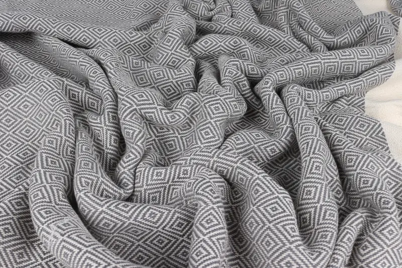 96x80 Cotton Diamond Towel, Woven Throw Blanket, Personalized Gifts, Custom Wedding Gifts, Shower Curtain, Halloween Bachelorette Party, Couch Throw - 8