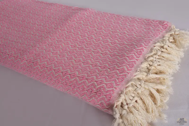 96x80 Cotton Diamond Towel, Best Friend Gift, Halloween Bachelorette Party, Best Wedding Gift, Boho Throw Blankets, Turkish Blanket, Custom Blanket - 8