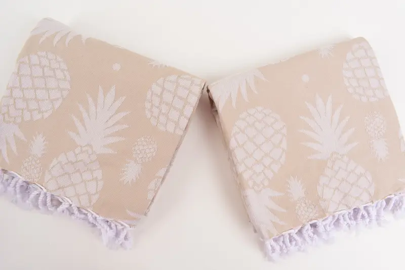 70x36 Cotton Pineapple Design Towel, Travel Towel, Bridesmaid Gift, Bachelor Bachelorette Party Favors, Home Decor Towel, Absorbent Turkish towel - 6