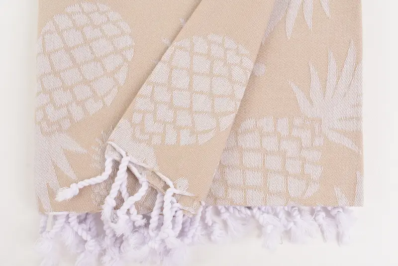 70x36 Cotton Pineapple Design Towel, Travel Towel, Bridesmaid Gift, Bachelor Bachelorette Party Favors, Home Decor Towel, Absorbent Turkish towel - 8