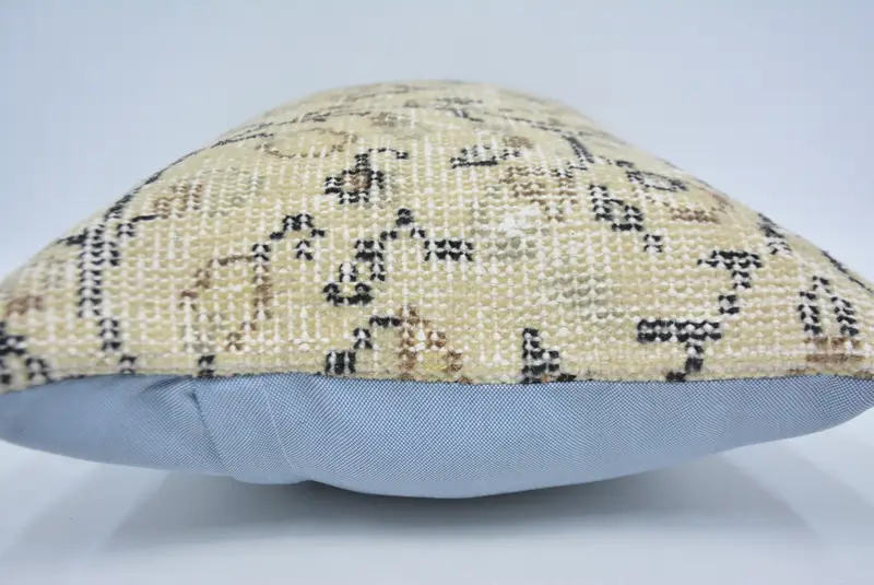Boho Pillow Sham Cover, Pillow for Sofa, Cozy Throw Cushion, Gift Pillow, Pillow, Turkish Rugs Cushion, 16x24 Beige Pillow Cover - 5