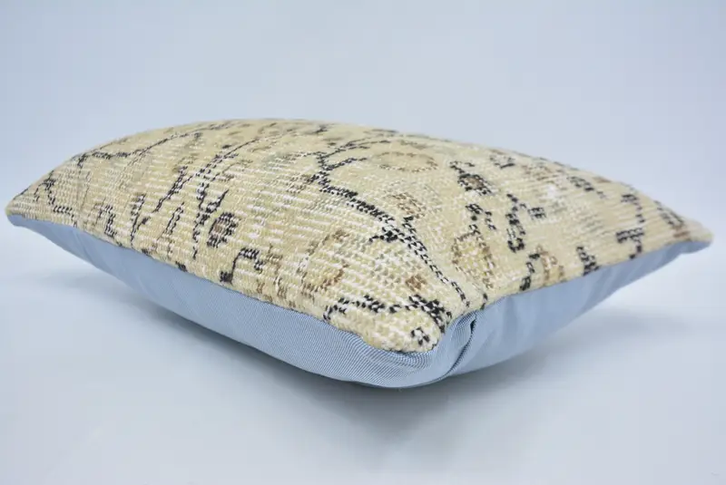 Boho Pillow Sham Cover, Pillow for Sofa, Cozy Throw Cushion, Gift Pillow, Pillow, Turkish Rugs Cushion, 16x24 Beige Pillow Cover - 6