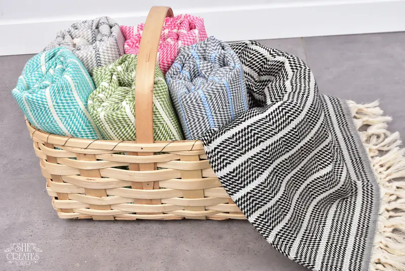Monogram Turkish Bath Towel, Bridal Gifts, Quick-Dry Beach Towel, Wedding Gifts Towel, 70x40 Cotton Striped Towel, Bachelorette Party Decorations - 7