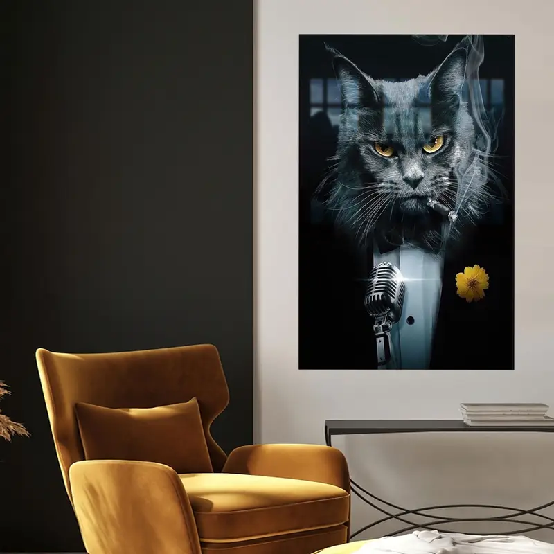 Zarif Baskılı Cam: Modern Kedi Severlerin Loft Yaşamının Temeli