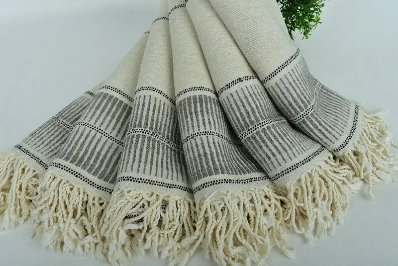 Gift For Bride, Bachelorette Gifts, 70x40 Linen Striped Towel, Bridal Shower Gift, Quick-drying peshtemal towel for poolside, Bachelor Gifts - 4