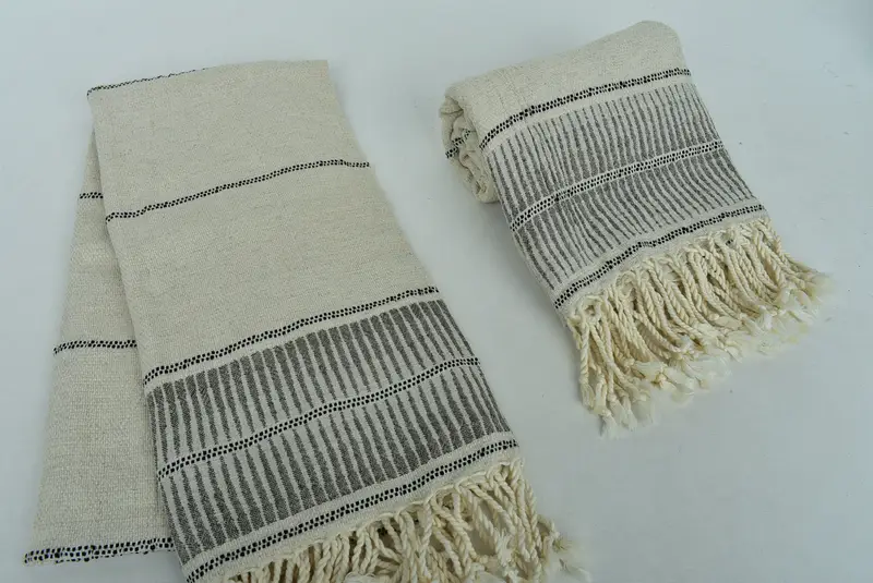 Gift For Bride, Bachelorette Gifts, 70x40 Linen Striped Towel, Bridal Shower Gift, Quick-drying peshtemal towel for poolside, Bachelor Gifts - 7