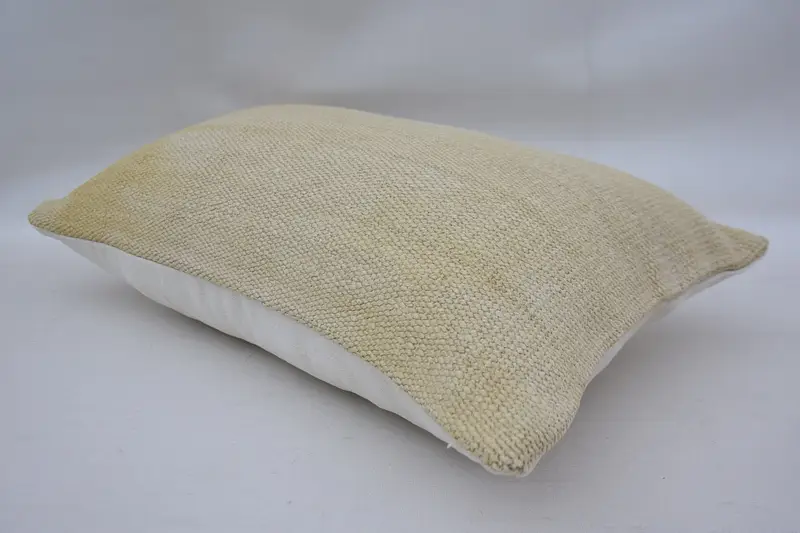 Vintage Pillow, Comfy Throw Cushion Case, Ethnical Kilim Rug Pillow, Gift Pillow, Farmhouse Pillow Case, Pillow Sham, 12x20 Beige Pillow Case - 6