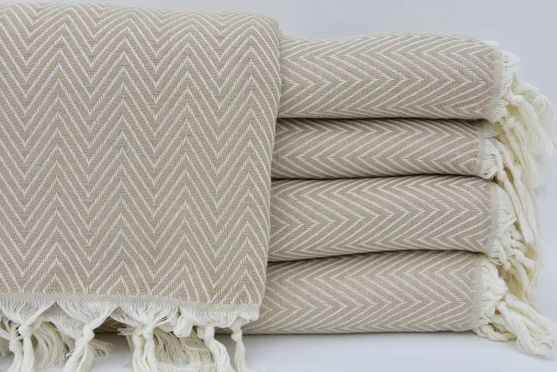 Personalized Gifts, 96x80 Cotton Chevron Towel, Organic Throw, Monogram Blanket, Custom Wedding Gifts, Decorative Bedspread, Bachelor Party Favors - 4