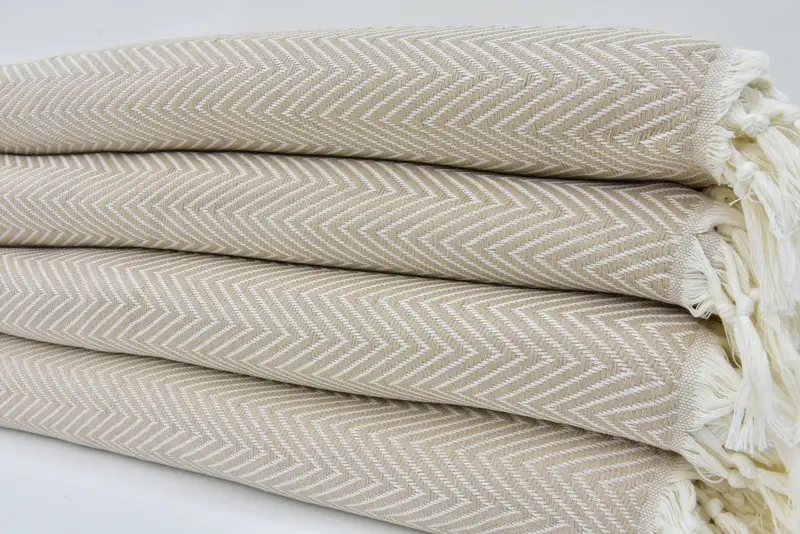 Personalized Gifts, 96x80 Cotton Chevron Towel, Organic Throw, Monogram Blanket, Custom Wedding Gifts, Decorative Bedspread, Bachelor Party Favors - 3
