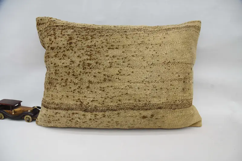 Cushion Cover, 20x28 Beige Pillow, Antique Pillows, Neutral Throw Pillow Case, Seat Pillow Case, Home Decor Pillow, Vintage Kilim Throw Pillow - 4
