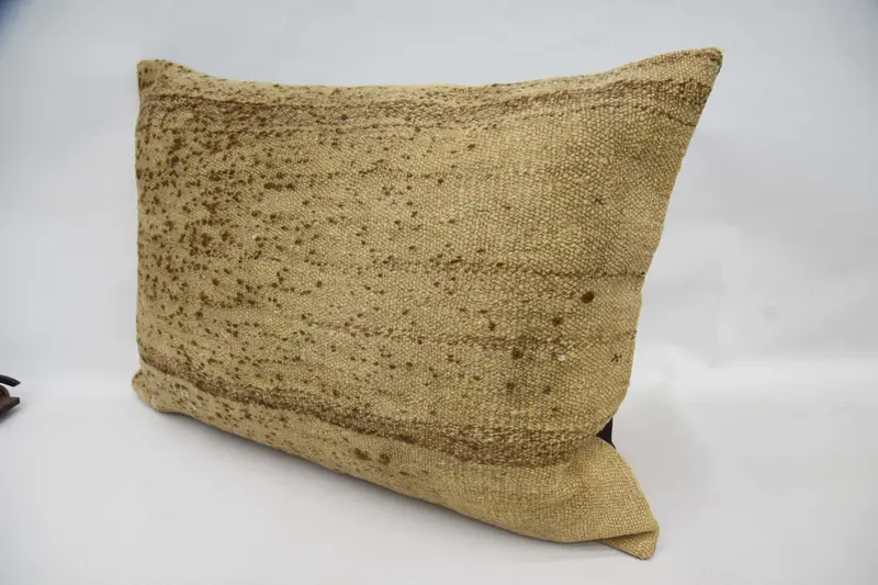 Cushion Cover, 20x28 Beige Pillow, Antique Pillows, Neutral Throw Pillow Case, Seat Pillow Case, Home Decor Pillow, Vintage Kilim Throw Pillow - 5