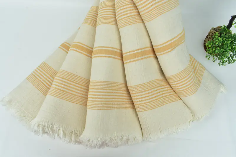 Personalized Gifts, Bedspread, Throw Blanket, 96x78 Cotton Striped Towel, Custom Gift, Bachelorette Large Towel, Turkish Bedcover, Organic Throw - 4
