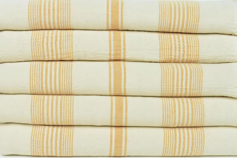 Personalized Gifts, Bedspread, Throw Blanket, 96x78 Cotton Striped Towel, Custom Gift, Bachelorette Large Towel, Turkish Bedcover, Organic Throw - 2