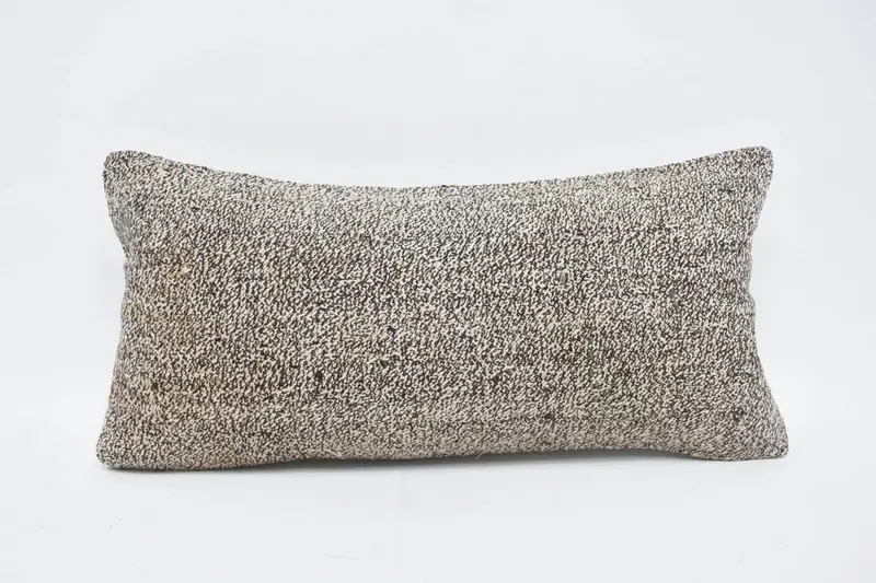 Brown & Beige Geometric Pillow, 12x24 Inches Size Decorative Pillow - 1