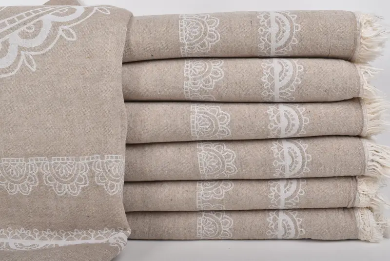 88x80 Cotton Ethnic Design Towel, Aesthetic Blanket, Bachelor Gifts, Housewarming Gift, Bachelorette Gifts, Gift For Wedding Day, Bridal Shower Gift - 2