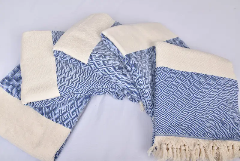 Personalized Gifts, Shower Curtain, Boho Throw Blankets, 96x80 Cotton Diamond Towel, Bachelorette Favor, Personalized Blanket, Turkish Beach Blanket - 4