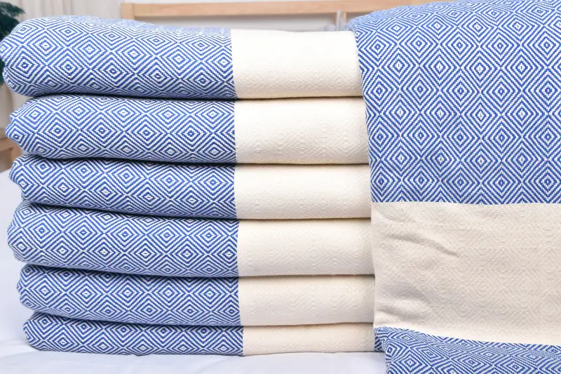 Personalized Gifts, Shower Curtain, Boho Throw Blankets, 96x80 Cotton Diamond Towel, Bachelorette Favor, Personalized Blanket, Turkish Beach Blanket - 3