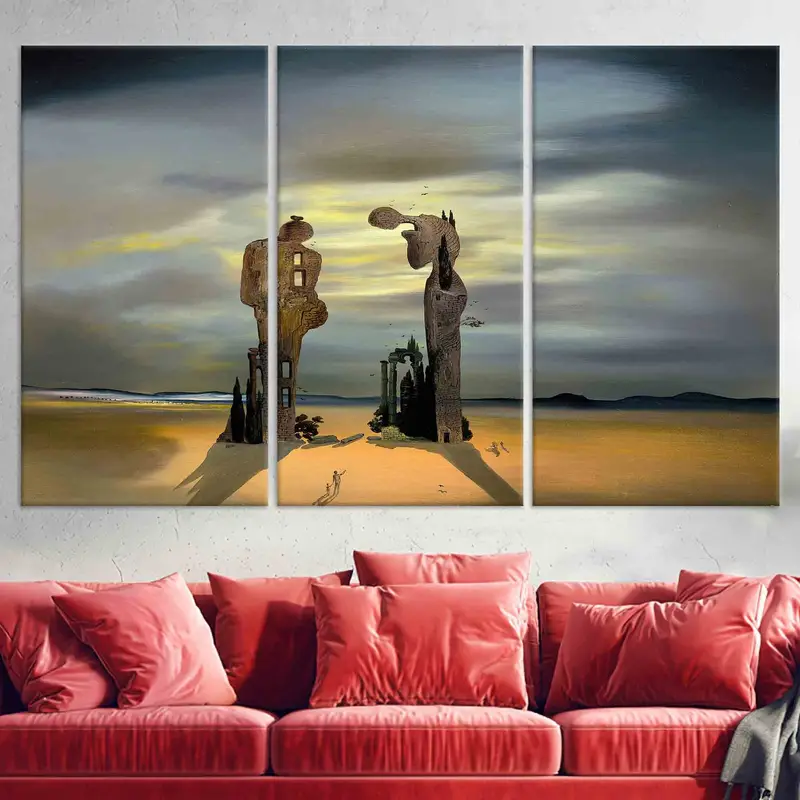 Archeological Reminiscence Millet's Angelus, Canvas Wall Art, Salvador Dali Canvas, Archeological Reminiscence, Dali Artwork, Canvas Art,, - 1