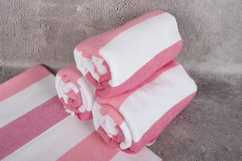 Custom Gift, Decorative Towel, Sand-free towel, Large Turkish Towel, Turkish Towel Bulk, Personalized Gift For Her, 64x36 Cotton Striped Terry Towel - 7