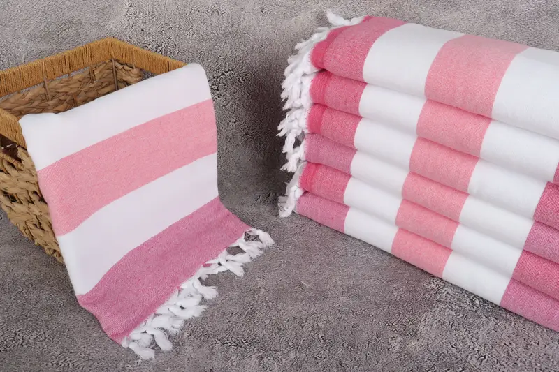 Custom Gift, Decorative Towel, Sand-free towel, Large Turkish Towel, Turkish Towel Bulk, Personalized Gift For Her, 64x36 Cotton Striped Terry Towel - 3