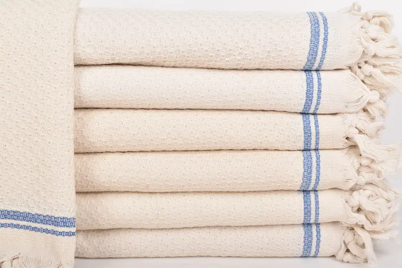 Custom Blanket, Grandma Gift, Custom Shower Curtain, Throw Blanket Couch, Decorative Bedspread, 94x92 Cotton Striped Towel, Bridal Shower Gift - 2