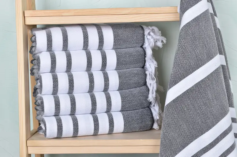 68x36 Cotton Chevron Towel, Quick-dry peshtemal, Bridal Shower Favor, Gym Towel, Handmade Gift, Personalized Beach Towel, Wedding Anniversary Gift - 2