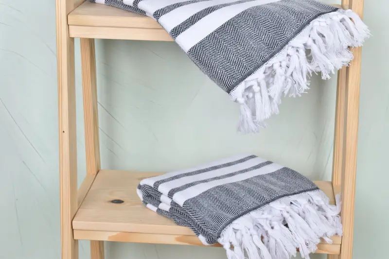 68x36 Cotton Chevron Towel, Quick-dry peshtemal, Bridal Shower Favor, Gym Towel, Handmade Gift, Personalized Beach Towel, Wedding Anniversary Gift - 5