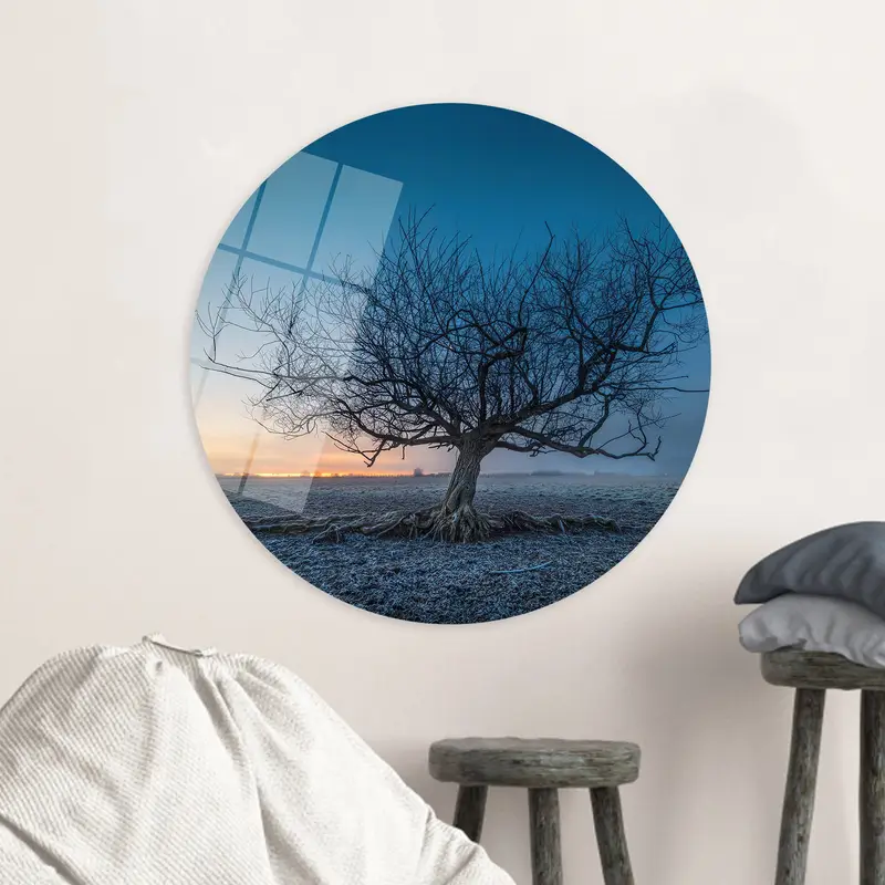 エレガントな夕日の自然の風景プリントキャンバス - 鮮やかな装飾