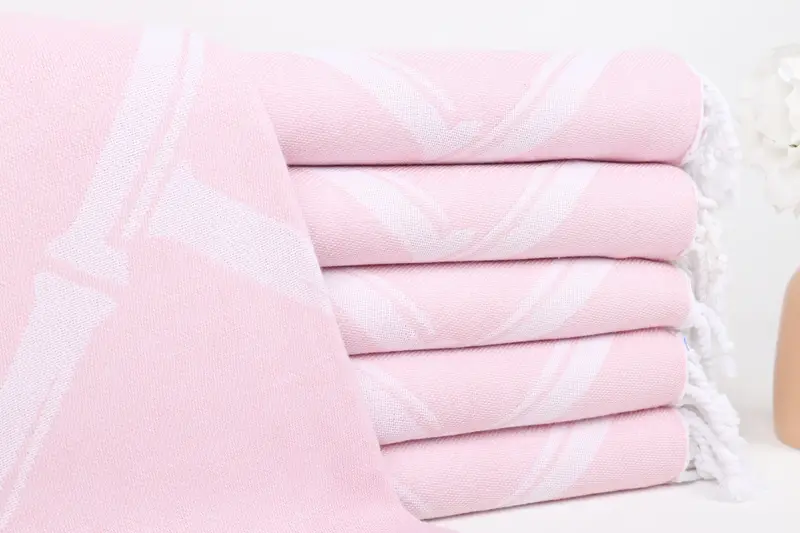 Bachelorette Party Gifts, 70x40 Cotton Bamboo Branch Patterned Towel, Personalized Gift For Him, Bulk Order Towel, Sand-free towel, Beach Towel Bulk - 2